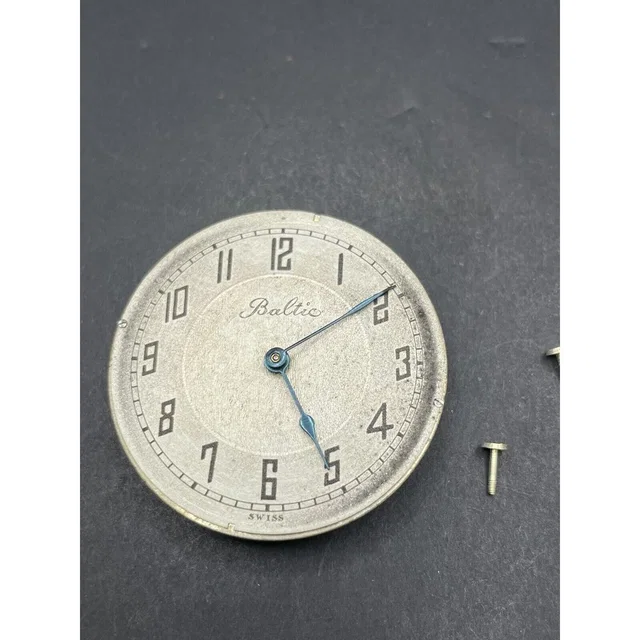 Baltic Swiss Pocket Watch Movement White Dial No Jewels For Parts/Repair in white from Poshmark