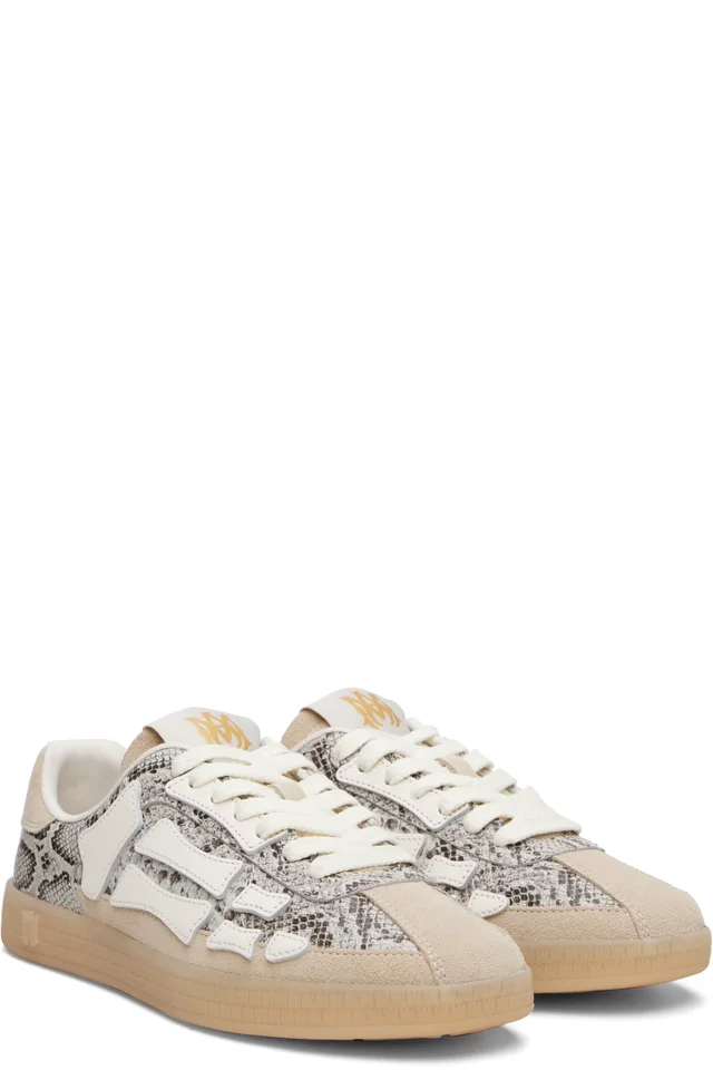 AMIRI Gray & Beige Snake Pacific Bones, photo 4 of 5 from SSENSE