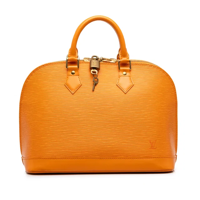 Orange Louis Vuitton Epi Alma PM Satchel in Orange Leather from Designer Revival