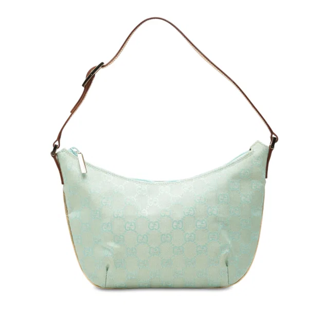 Blue Gucci GG Canvas Shoulder Bag in Blue Canvas from Designer Revival
