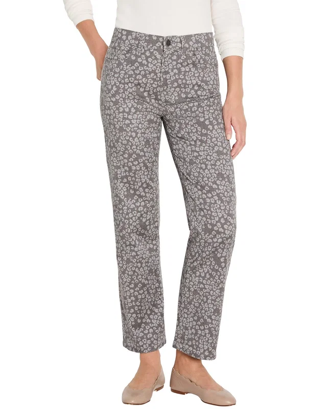 NIC+ZOE Leopard Print Recess Straight Ankle Pant in //asset2.ruecdn.com/images/sw/141560/1415605046_RLSW_grey multi.jpg, image 1 of 1 from Gilt