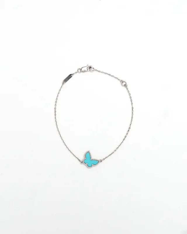 Van Cleef & Arpels Sweet Butterflies Turquoise Bracelet in Blue from A Retro Tale