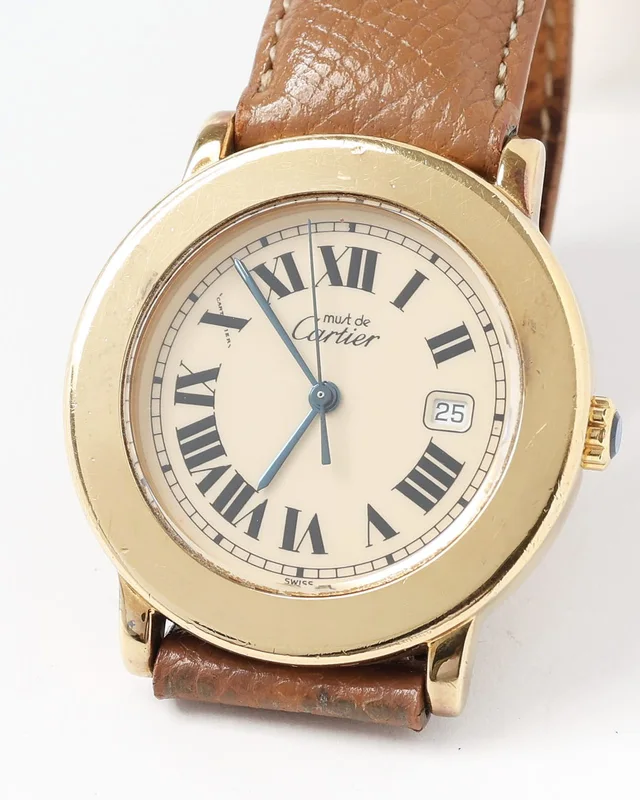 Cartier Must Ronde 32mm Watch in Leather from A Retro Tale, photo 2 of 2