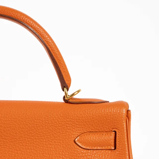 Hermès Kelly 32 Orange Togo GHW in Orange Togo leather from Labellov, photo 14 of 18