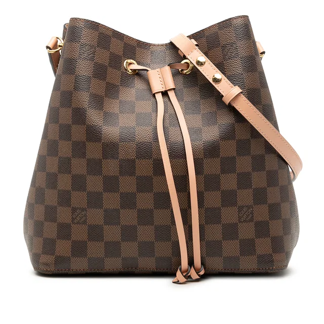 Brown Louis Vuitton Damier Ebene NeoNoe MM Bucket Bag in Brown Canvas from Designer Revival
