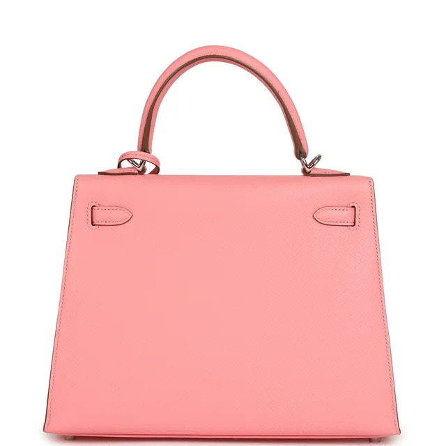 Hermès Kelly Sellier 25 Rose Confetti Epsom Palladium Hardware in Pink Epsom leather from Madison Avenue Couture, photo 2 of 2