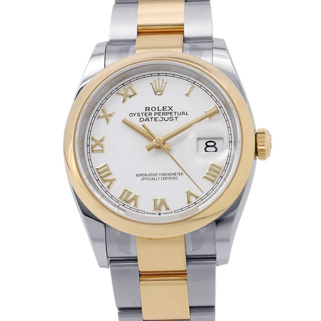 Rolex Datejust W36mm Stainless Steel K18YG White Dial126203 in White from GALLERY RARE