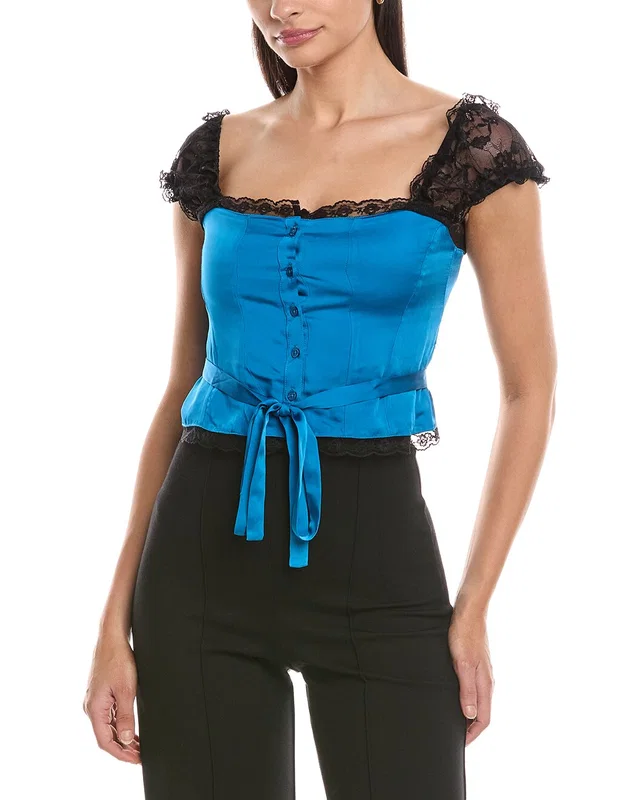 GUIZIO Kahli Lace Top, image 1 of 1 from Gilt
