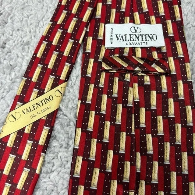 Valentino Garavani Neck Tie 100% Silk Mens High End Designer Couture Collection Business in gold|red Silk from Poshmark