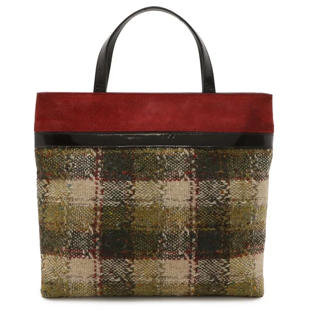 Burberry Suede Wool Patent Tote Bag in Patent leather from LuxUness