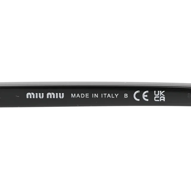 Miu Miu Acetate Oval Regard Sunglasses SMU04Z Black in Black from FASHIONPHILE, photo 5 of 10