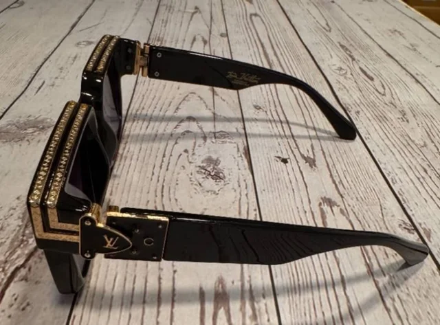 Louis Vuitton 1. Millionaires Sunglasses – Black / Gold (Virgil Abloh Design) in Black from Oxfam Online Shop, photo 12 of 12
