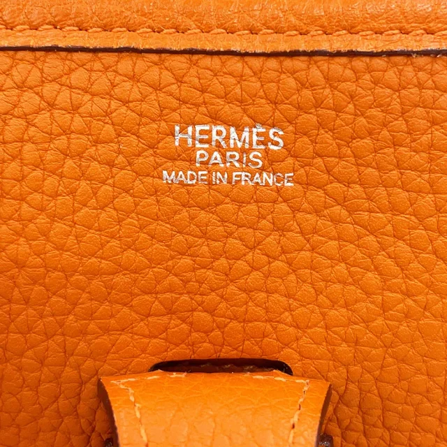 Hermès Evelyne 1 Orange Taurillon Clemence Size PM in Orange Clemence leather from GALLERY RARE, photo 17 of 18