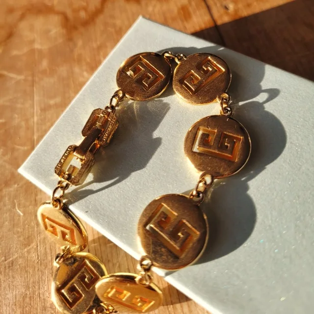 Givenchy Vintage Gold Logo Coin Medallion Bracelet in gold from Poshmark