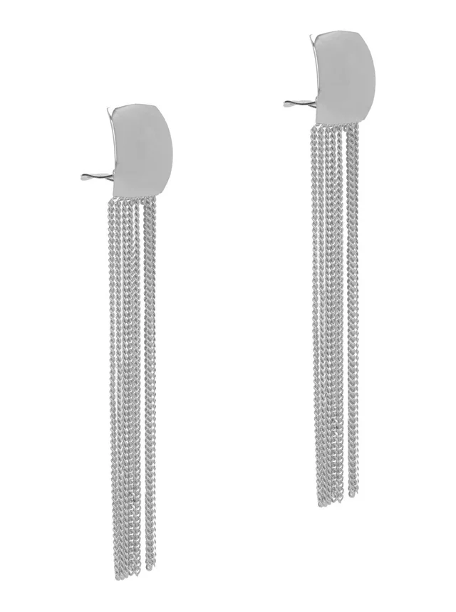 FEDERICA TOSI EARRING JULIE LONG Earrings with silver and metallic details, women, photo 4 of 6 from Gaudenzi Boutique