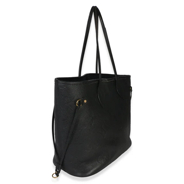 Louis Vuitton Black Giant Monogram Empreinte Neverfull MM in Black Coated canvas from myGemma, photo 2 of 2