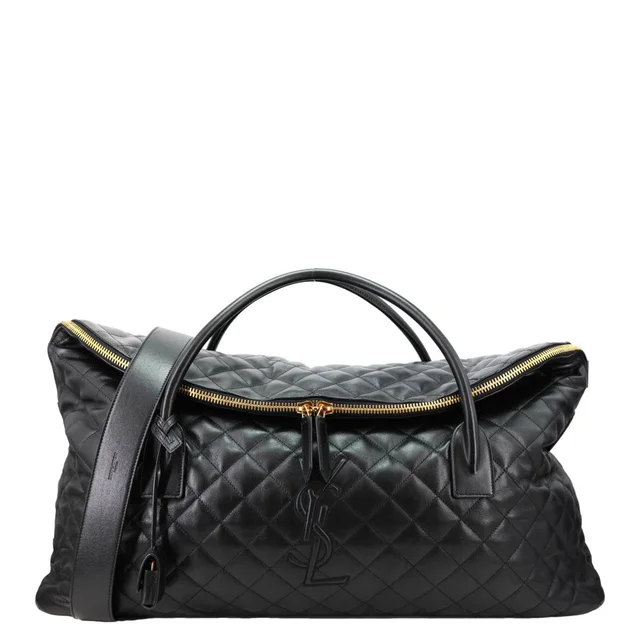 Saint Laurent Giant Calfskin Quilted Leather Travel Bag Black in Black Calfskin from Dallas Designer Handbags