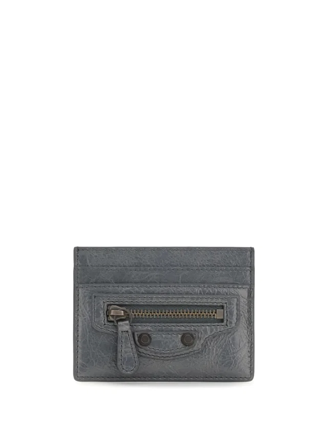 Balenciaga Le City Card Case — Gray Lamb Leather (ovis Aries) Wallets & Purses in Grey Lambskin from HEWI