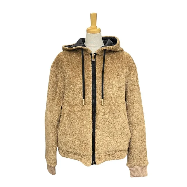 Moncler Jacket Zip Up Cotton Brown in Brown Nylon from The Reluxe