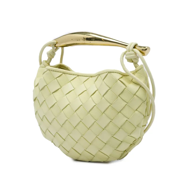 Bottega Veneta Mini Nappa Intrecciato Sardine in yellow Nappa leather from Her-Age, photo 2 of 5