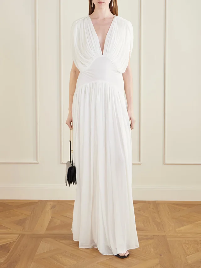 TOVE Lyla gathered jersey gown in White, photo 2 of 2 from NET-A-PORTER (Canada)