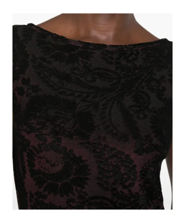 Etro paisley-patterned devoré midi dress, photo 5 of 5 from SENSER