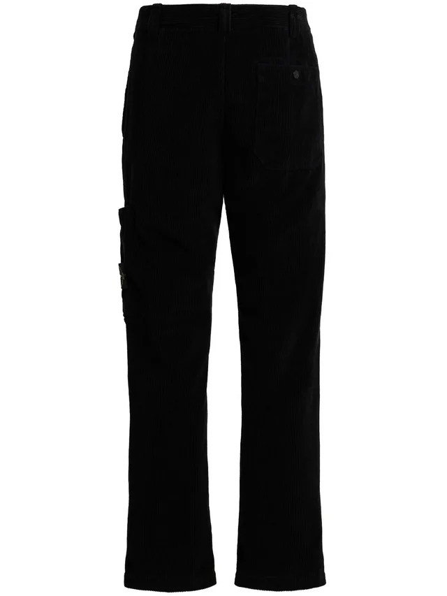 Stone Island Straight trousers with applied pocket in 0% Cotton, photo 3 of 4 from LUISAVIAROMA