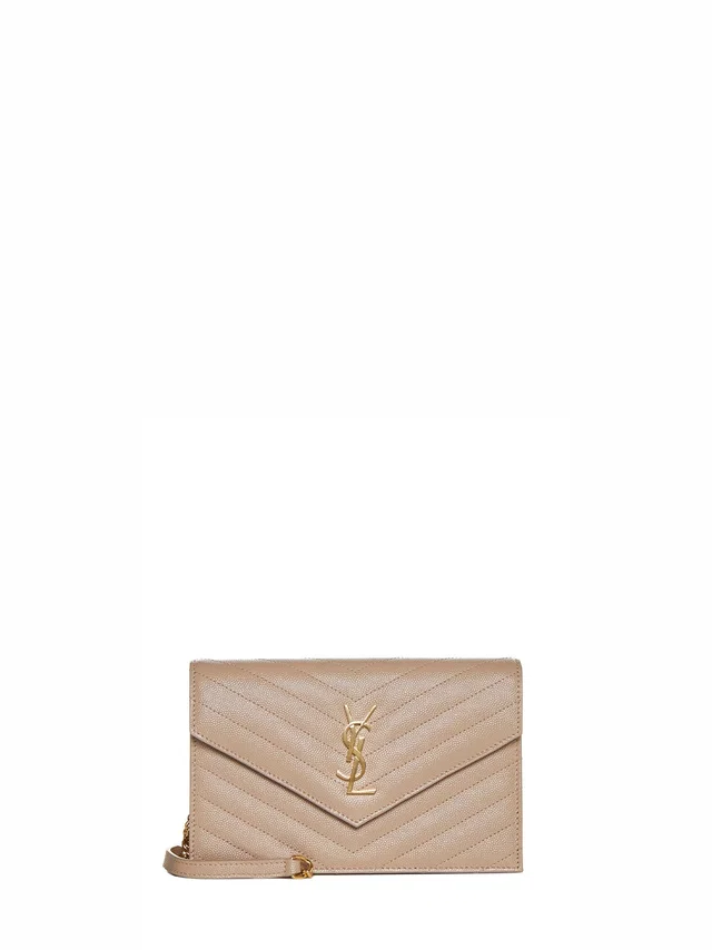 Saint Laurent Cassandre Clutch — Gray Calfskin in Grey Calfskin from HEWI