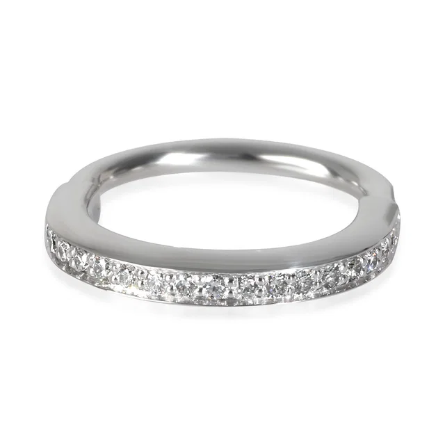Tiffany & Co. White Gold Diamond Lock Ring 18k in White from HEWI