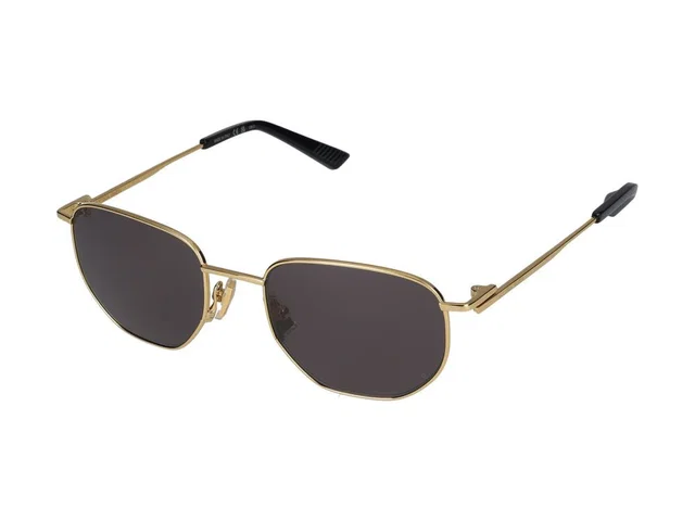 Bottega Veneta Bv1301s Metal Hexagonal Sunglasses — Gold in Gold from HEWI