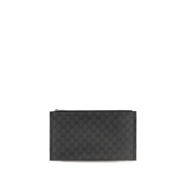 Gucci Black Fabric Clutch Bag in Black Canvas from HEWI