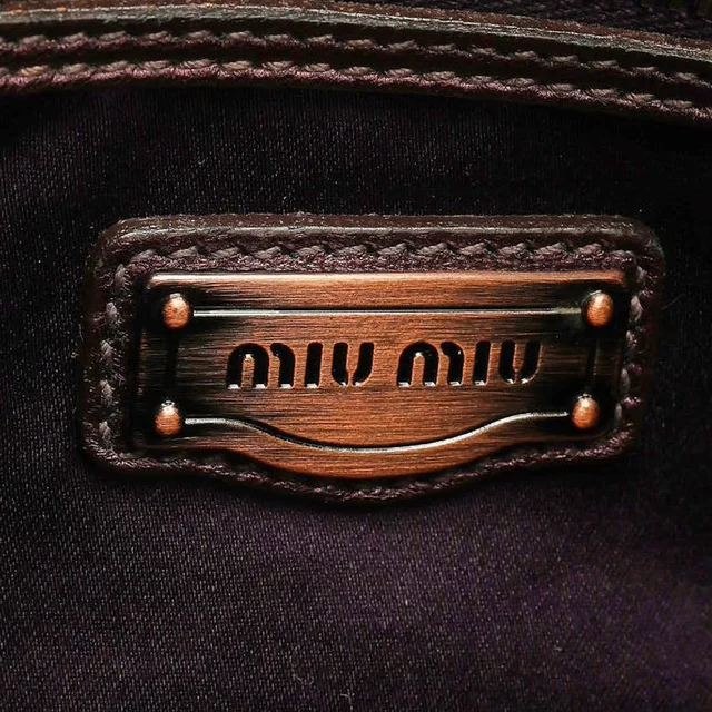 Miu Miu Plum Woven Zip Clutch Bag in Woven leather from A Retro Tale, photo 9 of 10
