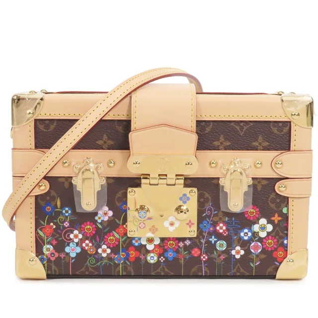 Louis Vuitton x Takashi Murakami Petite Brown Monogram Canvas Pochette in Brown Coated canvas from The Reluxe