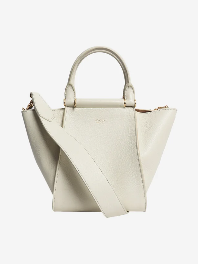 Max Mara White leather 2way bag in White Leather from Sign of the Times