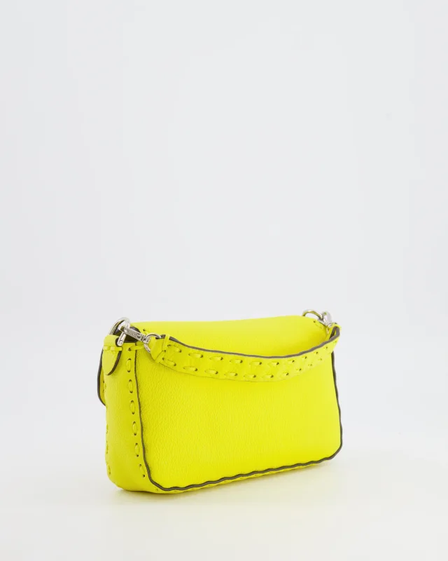 Fendi Yellow Leather Mini Baguette Bag in Yellow Leather from Sellier, photo 8 of 19