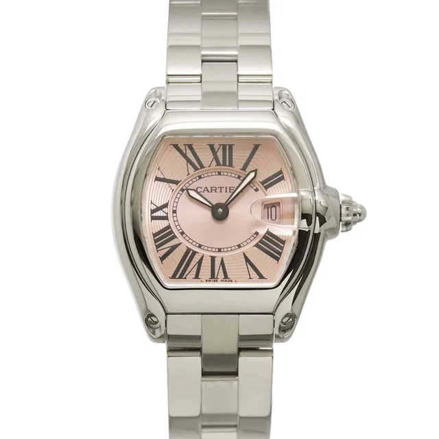 Cartier Roadster SM Watch Date Pink Quartz in Pink from The Reluxe