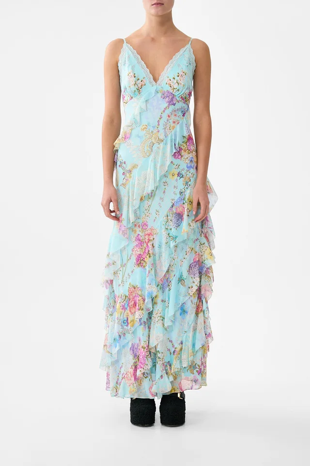 Camilla eBoutique ASYMMETRICAL RUFFLE SLIP DRESS BAZAAR BLOOMS from CAMILLA, photo 1 of 1