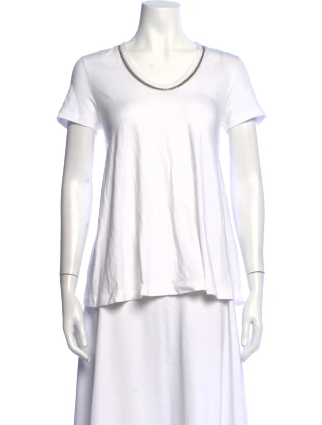 Brunello Cucinelli V-Neck Short Sleeve T-Shirt from The RealReal