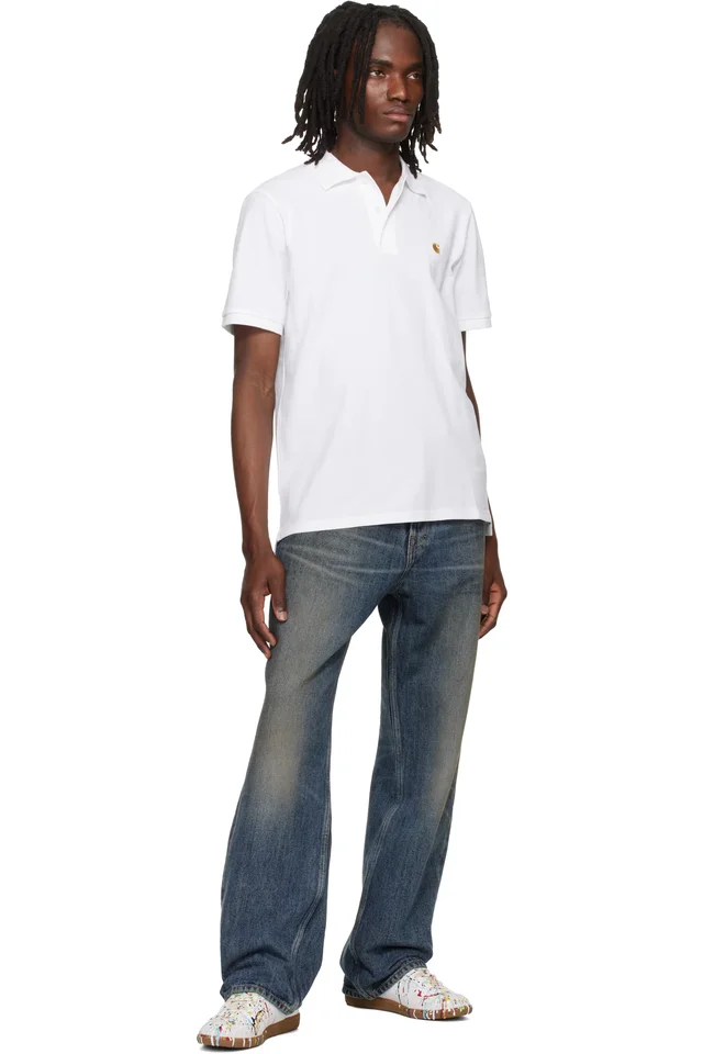 Carhartt Work In Progress White Chase Pique Polo, photo 4 of 4 from SSENSE