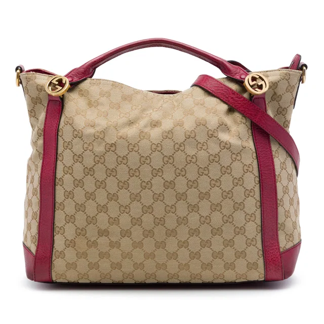 Red Gucci GG Canvas Miss GG Satchel in Red Canvas from Designer Revival