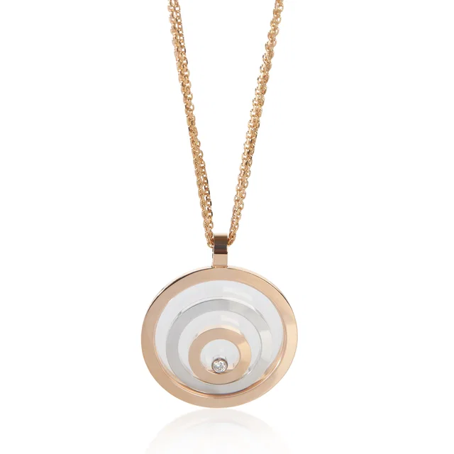 Chopard 3-Tone Gold Diamond Happy Spirit Pendant in Gold from myGemma