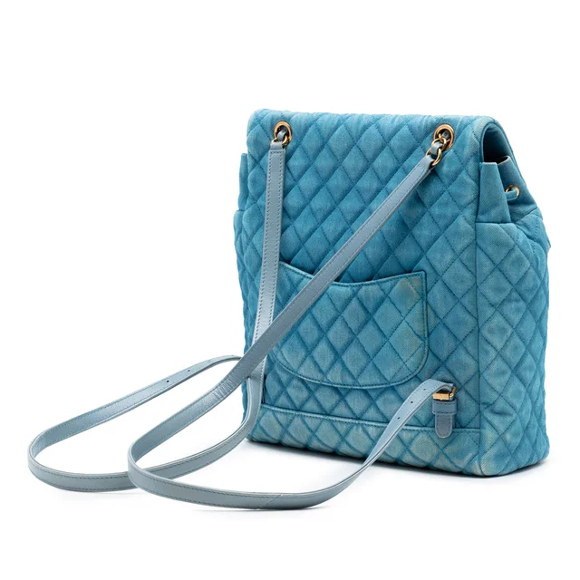 Blue Chanel Large Denim Urban Spirit Backpack in Blue Denim from Designer Revival, photo 2 of 2