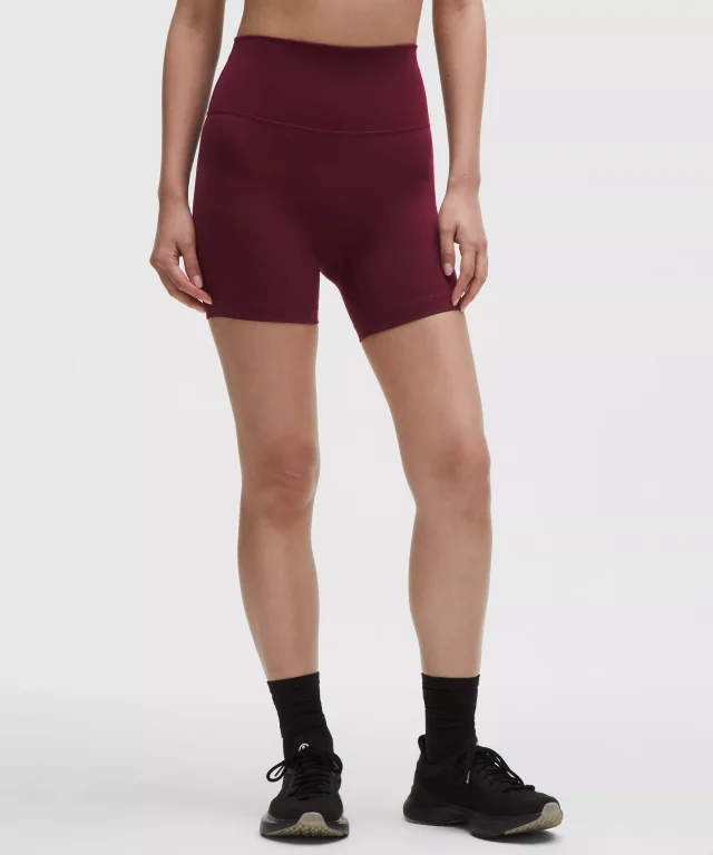 lululemon Wunder Train No Line High-Rise Short 6" in Burgundy Bay, photo 2 of 7 from lululemon
