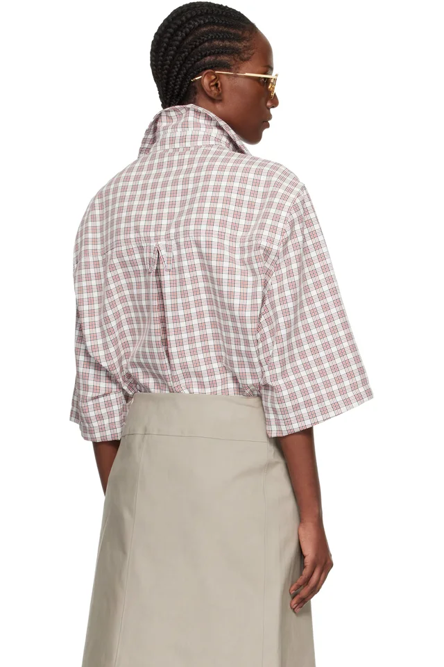 WILLY CHAVARRIA White & Red S/S Corcoran Shirt, photo 3 of 4 from SSENSE