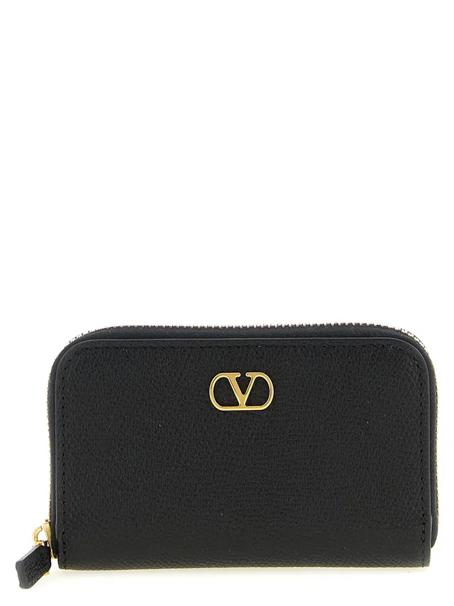 Valentino Garavani Vlogo Signature Card Case — Black Cases in Black Calfskin from HEWI