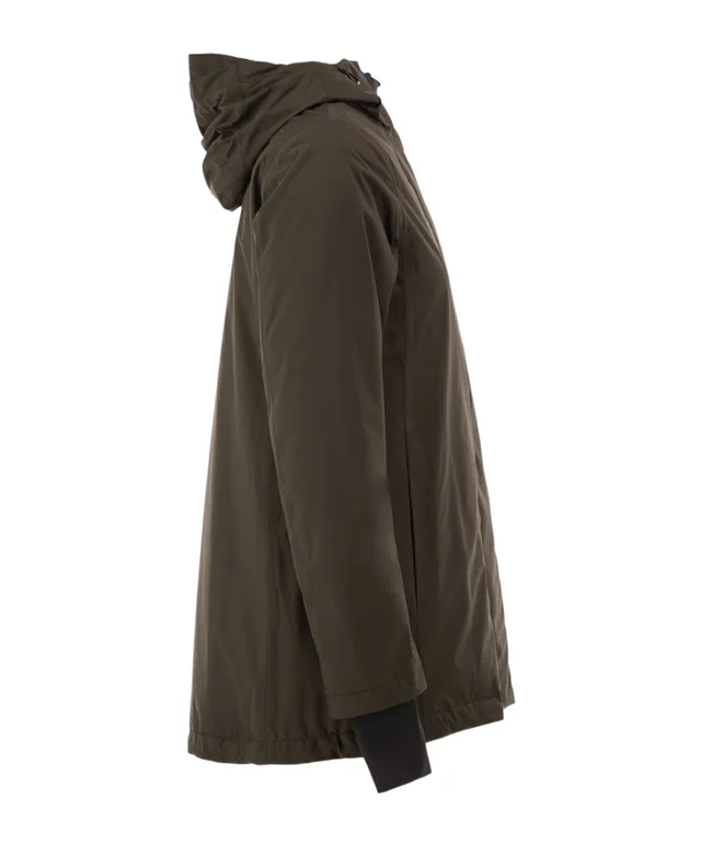 Herno Long-sleeved down jacket in Surface：polyester 100%;Filling：Down 80%,Feather 20% Details: Other Description: The Herno A-SHAPE 2LAYERS parka redefines modern outerwear with…, photo 2 of 4 from SENSER