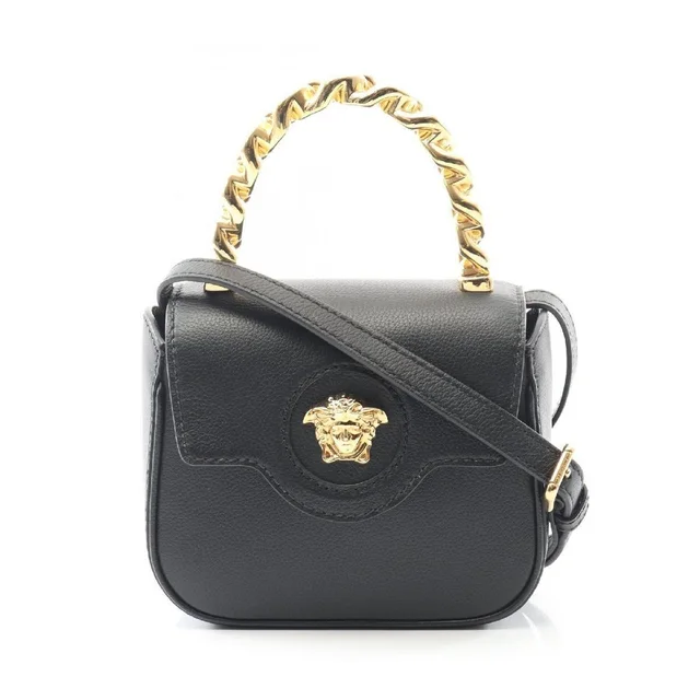 Versace La Medusa Handbag Leather Black in black Leather from Poshmark