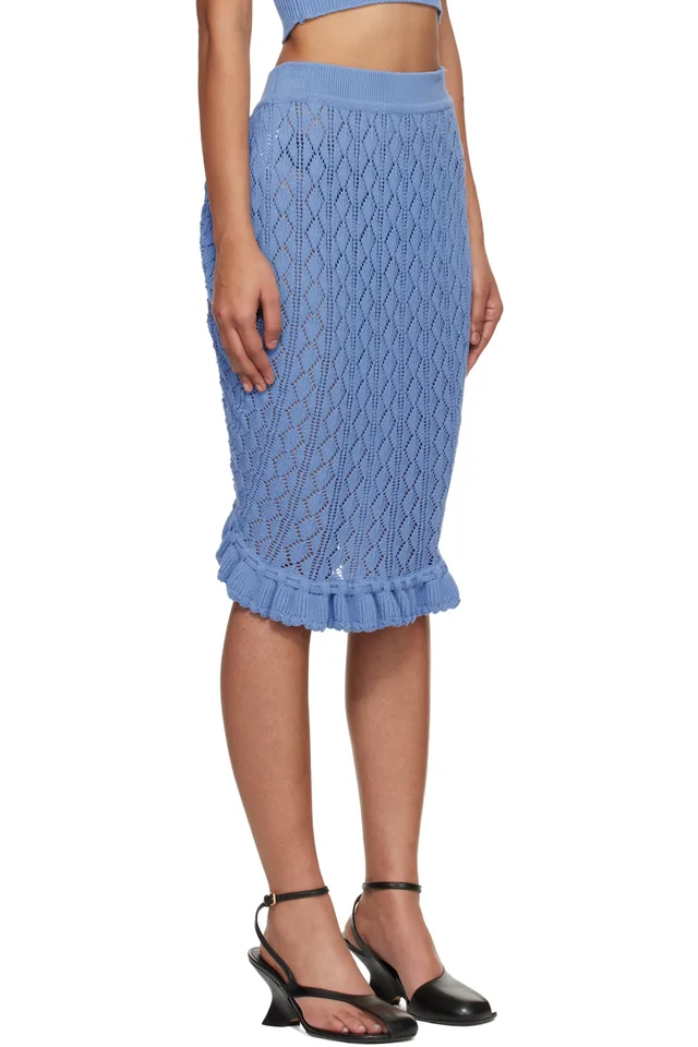 Vivienne Westwood Blue Ella Midi Skirt, photo 2 of 4 from SSENSE