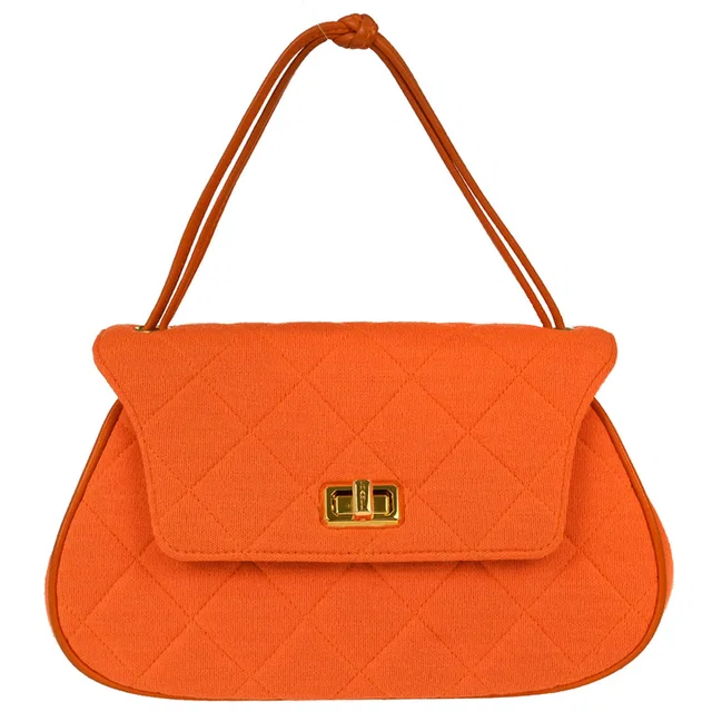 Chanel 1994-1996 Orange Jersey Handbag in Orange from AMORE Vintage Tokyo