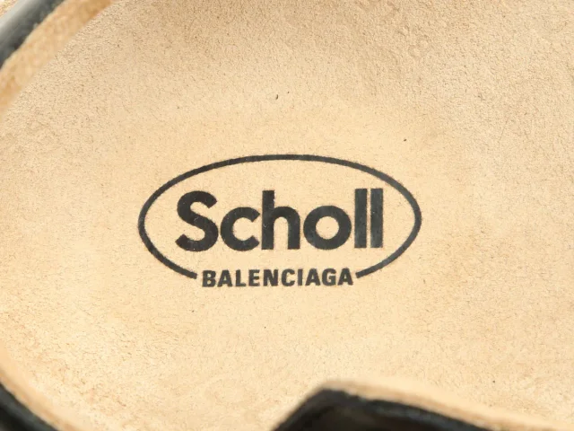 Balenciaga x Scholl Black Slingback Sandals in Black Leather from Ann's Fabulous Finds, photo 7 of 7